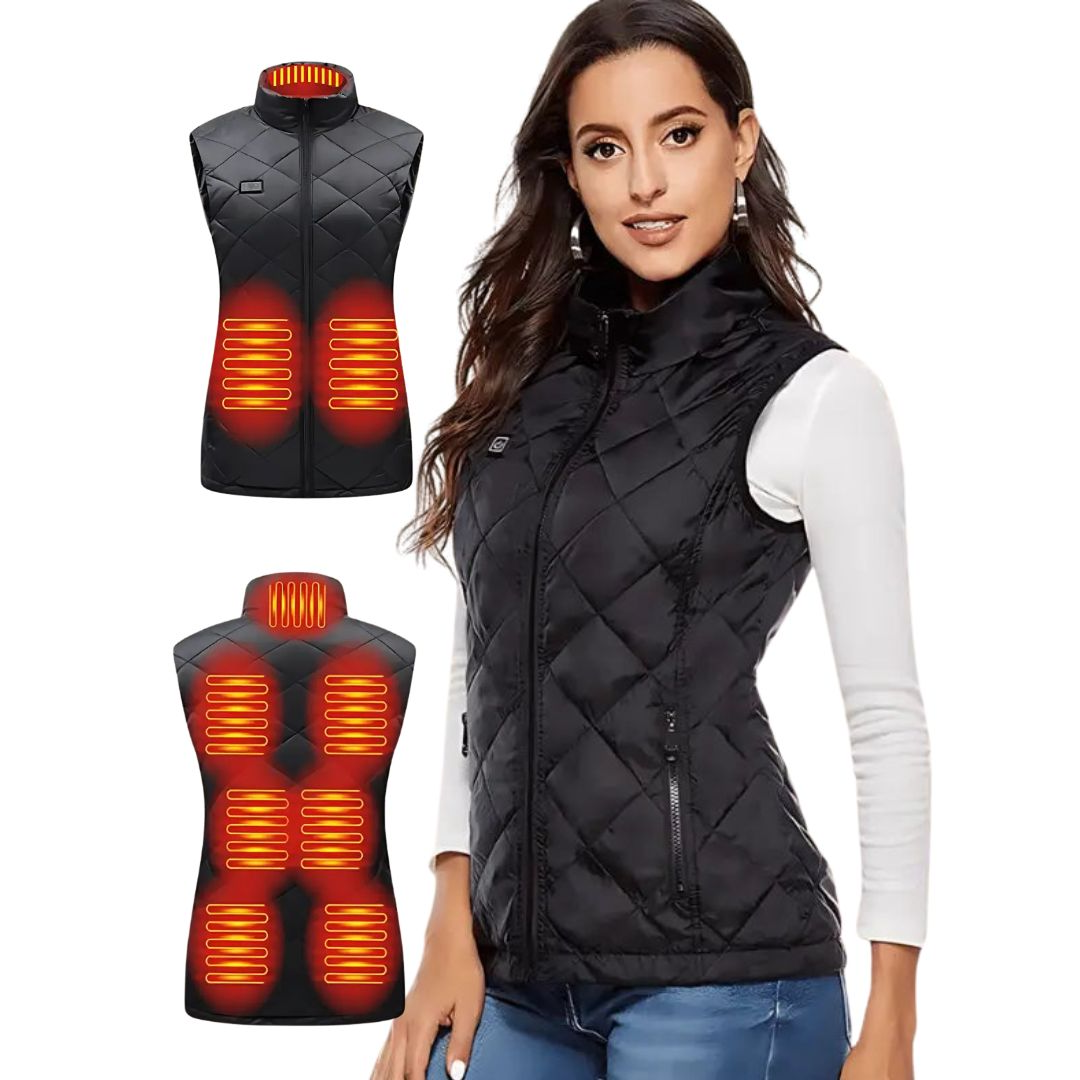 Heated Gilet for Women with Nine Zones and Three Temperature Settings, 10 Hour Runtime