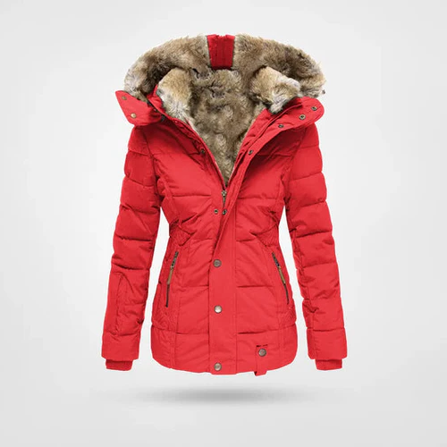 Hooded Winter Coat with Fleece Lining and Water Resistant Shell