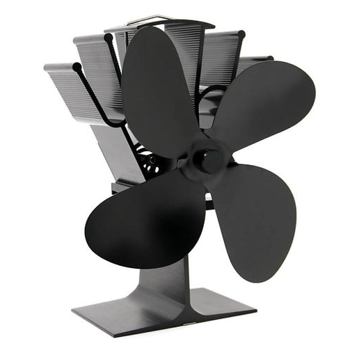 Thermoelectric Wood Stove Fan with 4 Blade Airflow and Automatic Heat Activation