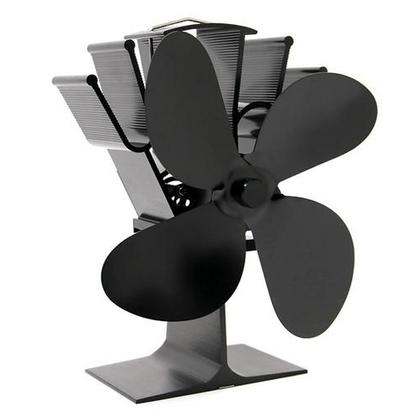 Thermoelectric Wood Stove Fan with 4 Blade Airflow and Automatic Heat Activation