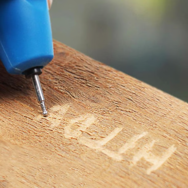 Cordless Engraving Pen for Metal, Wood, Glass and Plastic Powered by Two AA Batteries