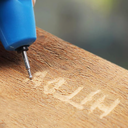 Cordless Engraving Pen for Metal, Wood, Glass and Plastic Powered by Two AA Batteries