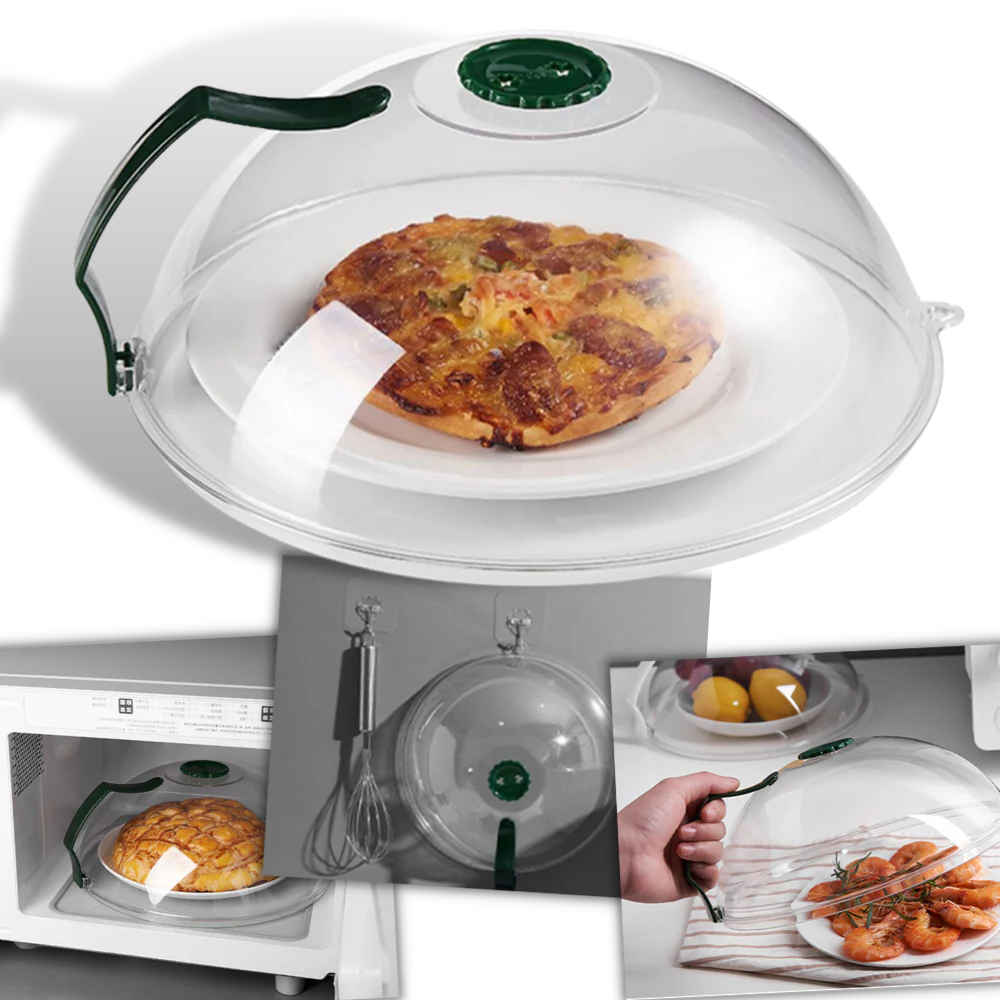 Anti Splash Microwave Food Cover with Steam Vent for Plates and Bowls