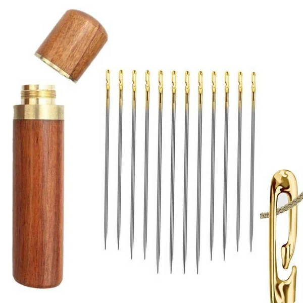 Assorted Stainless Steel Sewing Needles with Side Slot Threading for Hand Mending