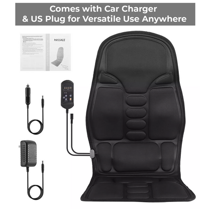 Back Massage Cushion with Eight Motors and Heat Function, Wired Remote Control