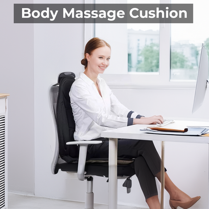 Back Massage Cushion with Eight Motors and Heat Function, Wired Remote Control