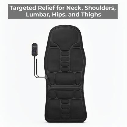 Back Massage Cushion with Eight Motors and Heat Function, Wired Remote Control