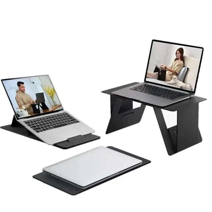 Portable Foldable Laptop Desk with Smooth Work Surface and Flat Storage for Bed and Couch