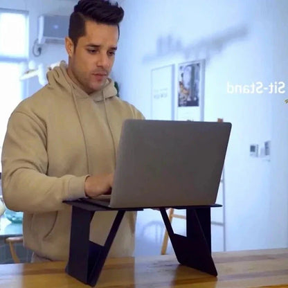 Portable Foldable Laptop Desk with Smooth Work Surface and Flat Storage for Bed and Couch