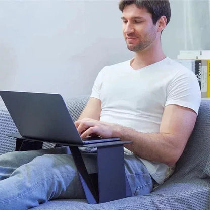 Portable Foldable Laptop Desk with Smooth Work Surface and Flat Storage for Bed and Couch