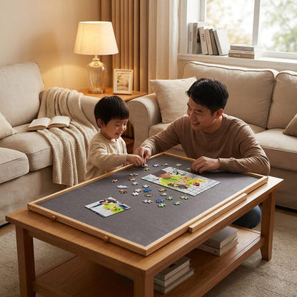 Puzzle Sorting Table with Drawer Storage for Large Puzzles