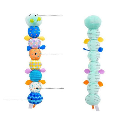 Plush Caterpillar with Musical Squeeze Segments and Bright Colors for Babies