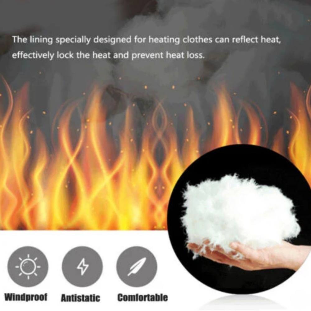Electric Heated Jacket with Three Heat Settings and Rechargeable Battery for Winter Wear
