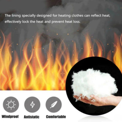 Electric Heated Jacket with Three Heat Settings and Rechargeable Battery for Winter Wear