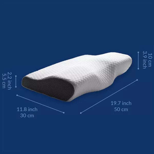 Memory Foam Pillow with Orthopedic Contoured Design and Slow Rebound Technology
