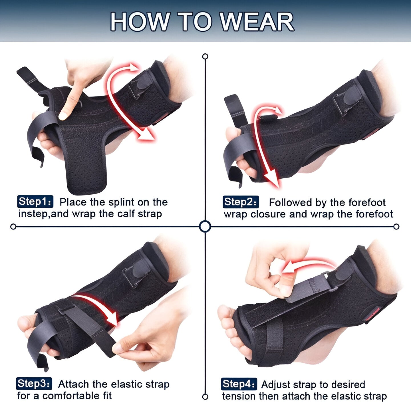 Night Splint for Plantar Fasciitis Support and Stretching