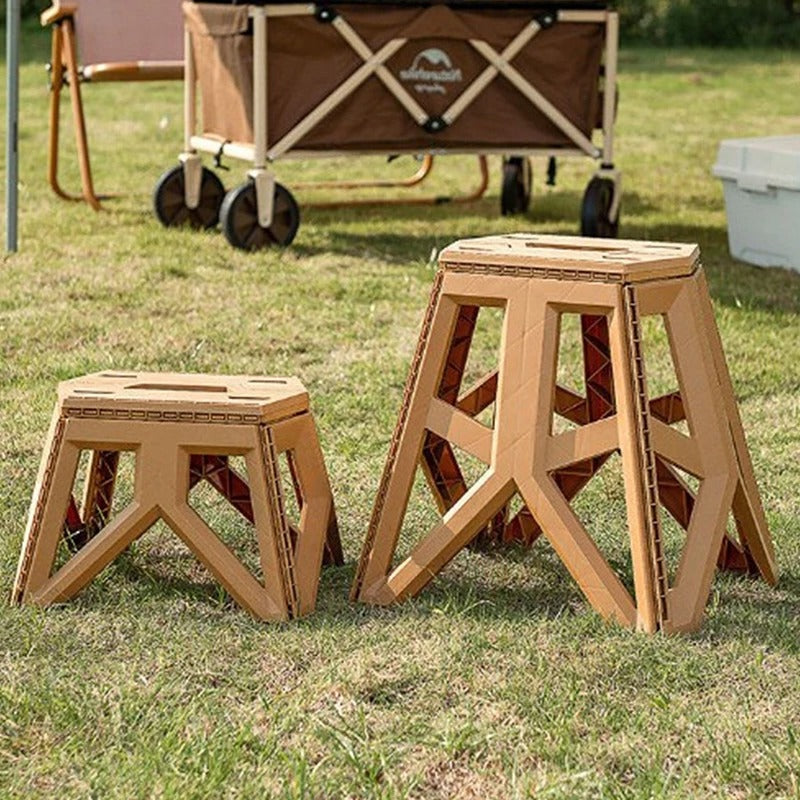 Portable Folding Stool with Built-In Handle and Textured Grips, 330 lb Capacity