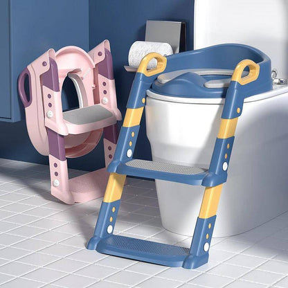 Foldable Potty Trainer Seat with Ladder for Toddler