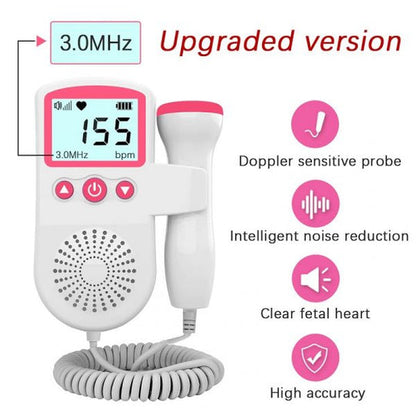 Prenatal Heartbeat Listener for Children - Portable Fetal Doppler Monitor for Expecting Mothers