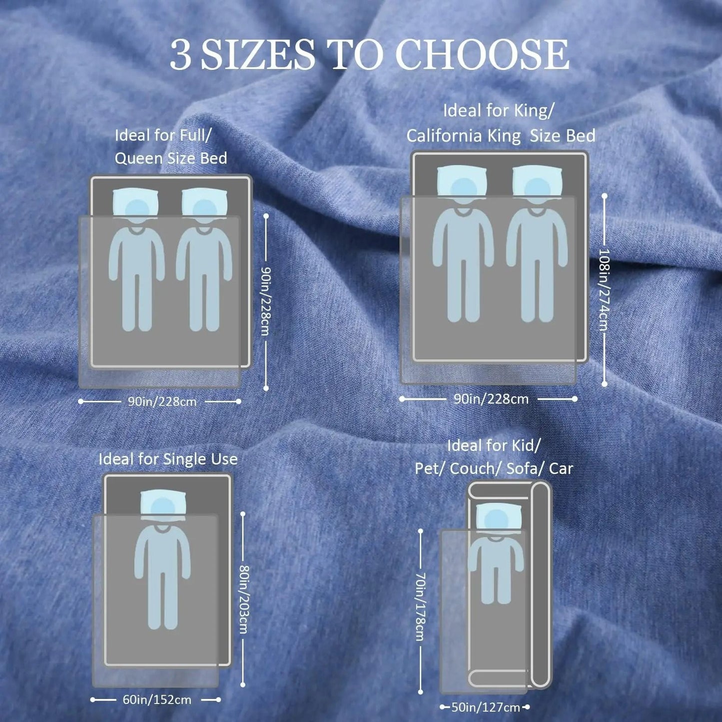 Cool-Touch Weighted Blanket with Breathable Fabric for Night Sweats