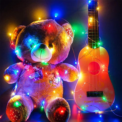 100 Pack Waterproof Mini LED Fairy String Lights with Flexible Silver Wire for Weddings and Party Decor