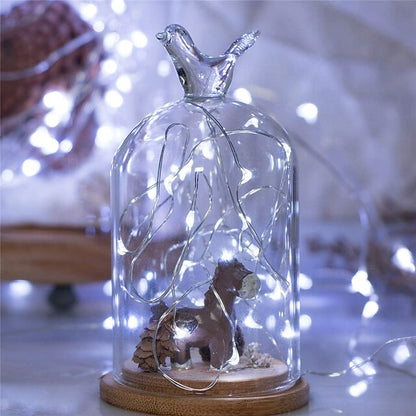 100 Pack Waterproof Mini LED Fairy String Lights with Flexible Silver Wire for Weddings and Party Decor