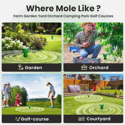 Ultrasonic Snake Deterrent Stake for Outdoor Gardens