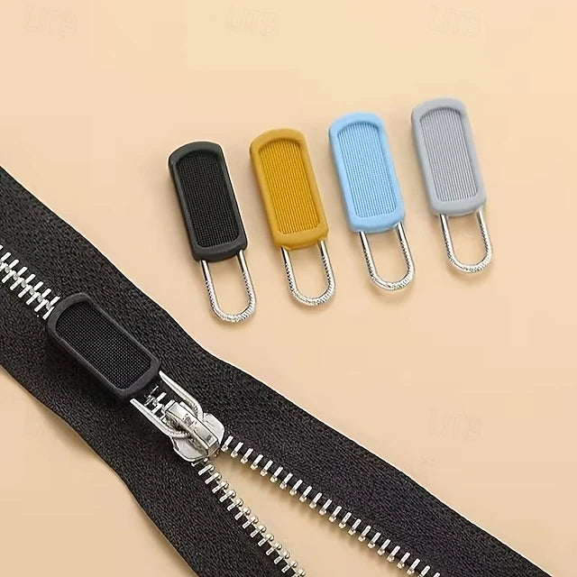 50 Pack Tool-Free Detachable Rubber Zipper Pull Replacements for Backpacks, Jackets and Luggage