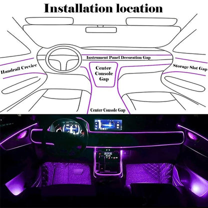 RGB LED Strip Lights for Car Interior with App Control and Flexible Design