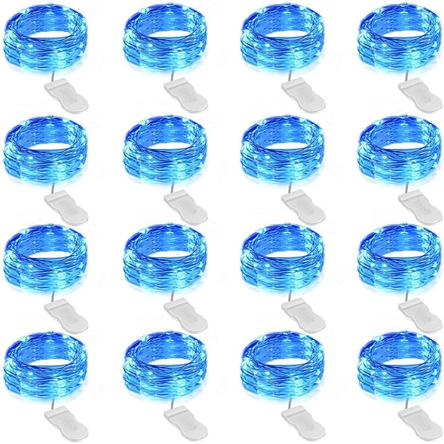 100 Pack Waterproof Mini LED Fairy String Lights with Flexible Silver Wire for Weddings and Party Decor