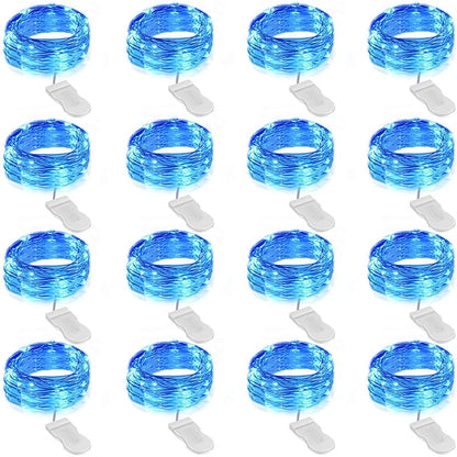 100 Pack Waterproof Mini LED Fairy String Lights with Flexible Silver Wire for Weddings and Party Decor