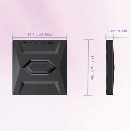 Portable USB CD DVD Drive with Burner and SD Card Hub for Windows and Mac Laptops