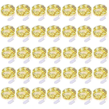 100 Pack Waterproof Mini LED Fairy String Lights with Flexible Silver Wire for Weddings and Party Decor