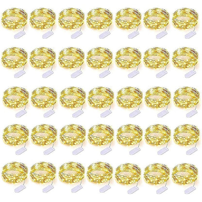 100 Pack Waterproof Mini LED Fairy String Lights with Flexible Silver Wire for Weddings and Party Decor