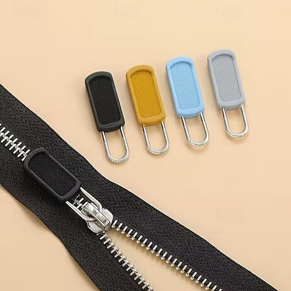 50 Pack Tool-Free Detachable Rubber Zipper Pull Replacements for Backpacks, Jackets and Luggage