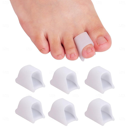 6 Pack Gel Toe Spacers with Toe Loop Design for Daily Wear