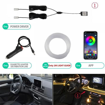 RGB LED Strip Lights for Car Interior with App Control and Flexible Design