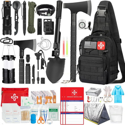 262 Piece Emergency Preparedness Bag with First Aid and Survival Gear