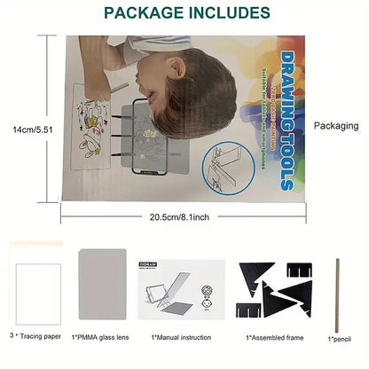 Portable Optical Tracing Board for Kids, Beginners and Artists with Sketch Projection Tool
