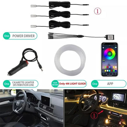 RGB LED Strip Lights for Car Interior with App Control and Flexible Design