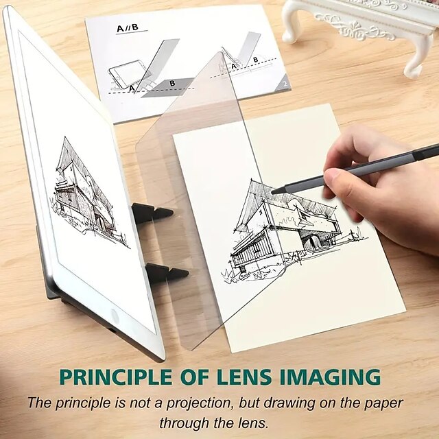 Portable Optical Tracing Board for Kids, Beginners and Artists with Sketch Projection Tool