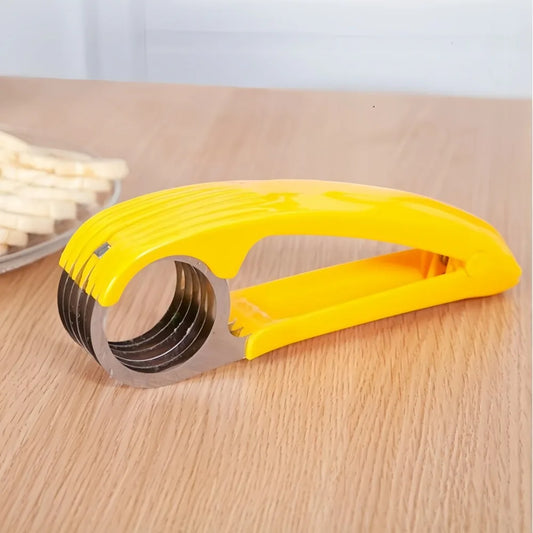 Banana and Vegetable Cutter with Curved Stainless Steel Blade for Kitchen Use