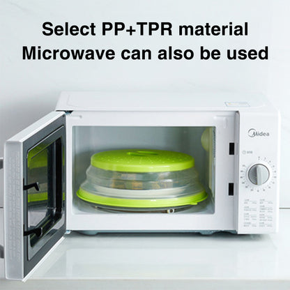 Reusable Silicone Microwave Splatter Guard with Folding Design for Cooking and Food Storage