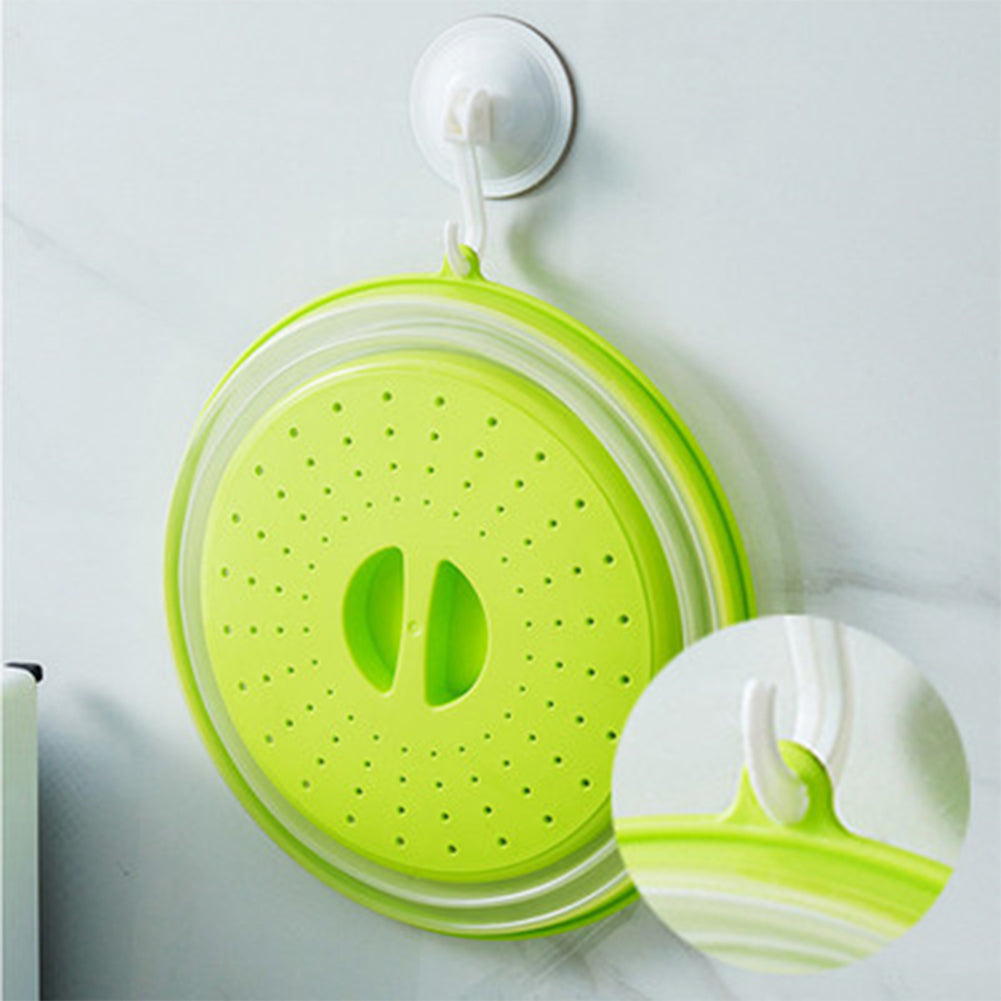 Reusable Silicone Microwave Splatter Guard with Folding Design for Cooking and Food Storage