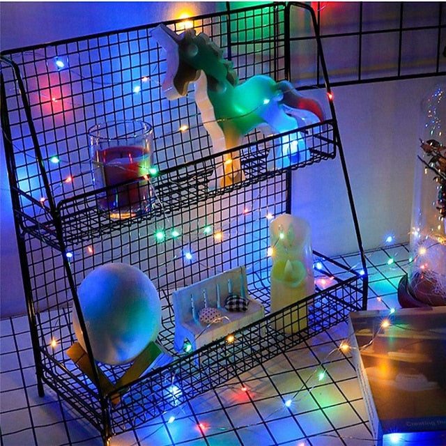 100 Pack Waterproof Mini LED Fairy String Lights with Flexible Silver Wire for Weddings and Party Decor