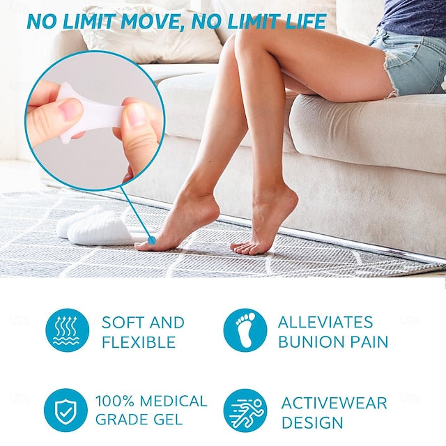 6 Pack Hammer Toe Corrector Splint with Toe Spacers for Bunions and Curled Toes in Men and Women