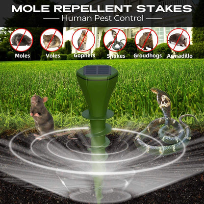 Ultrasonic Snake Deterrent Stake for Outdoor Gardens