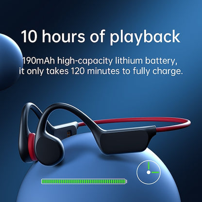 IPX8 Water Resistant Bone Conduction Bluetooth Headset with Mic and 32GB Storage for Swimming