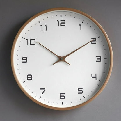 Scandinavian Style Timber Wall Clock for Modern Home Interiors