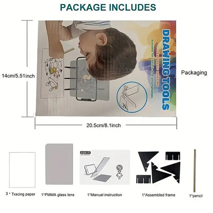 Portable Optical Tracing Board for Kids, Beginners and Artists with Sketch Projection Tool
